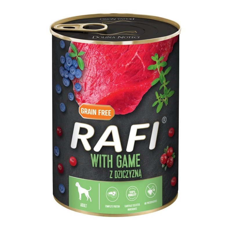 DOLINA NOTECI RAFI Dziczyzna, Borówki i Żurawina 12x 400g