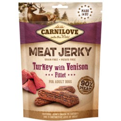 CARNILOVE JERKY Turkey with Venison Fillet 100g