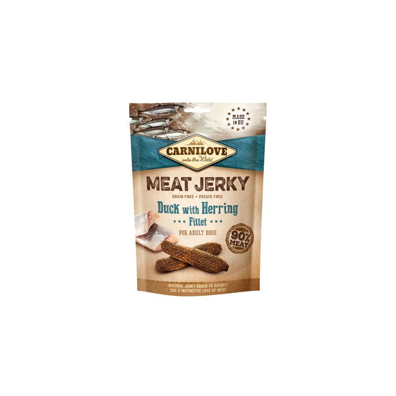 CARNILOVE JERKY Duck with Herring Fillet 100g