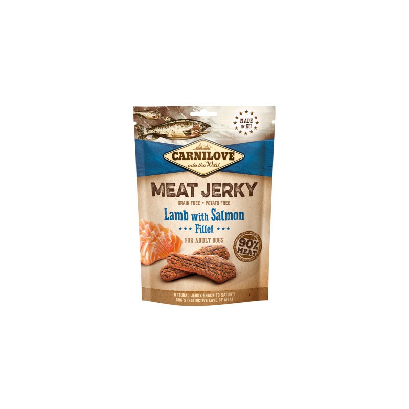 CARNILOVE JERKY Lamb with Salmon Fillet 100g