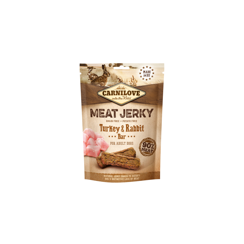 CARNILOVE JERKY Turkey and Rabbit Bar 100g