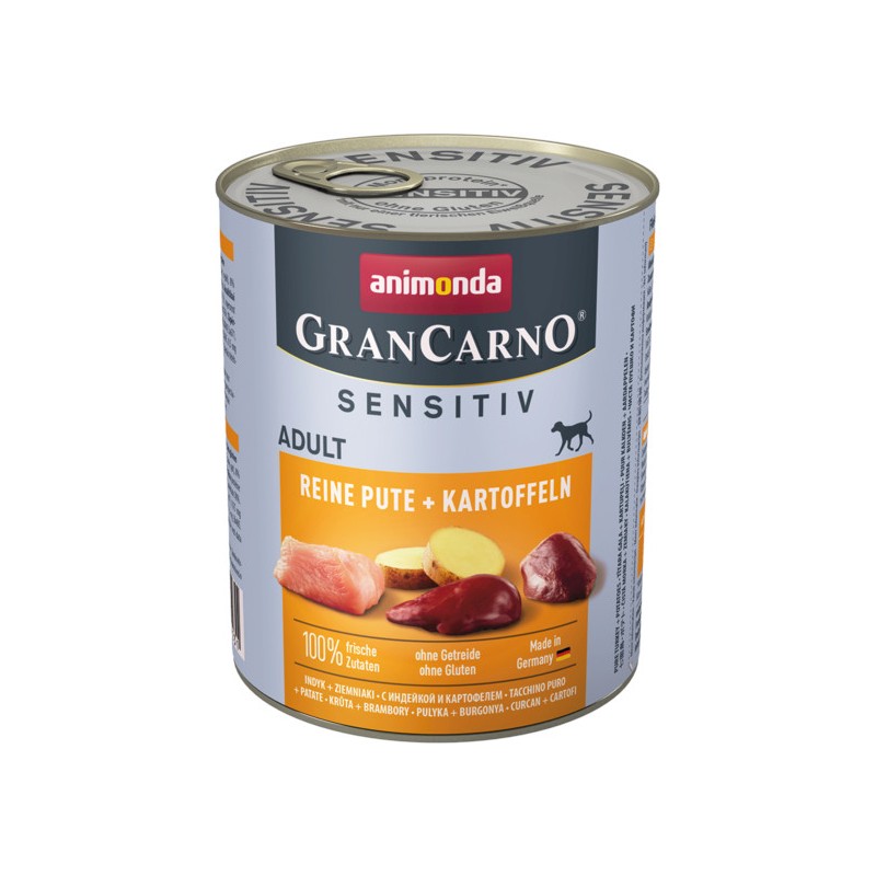 ANIMONDA GranCarno Sensitiv Indyk i Ziemniaki 800g 12x 800g