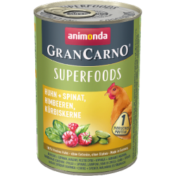 ANIMONDA GranCarno Superfoods Kurczak, szpinak, maliny, pestki dyni 400g 6x 400g