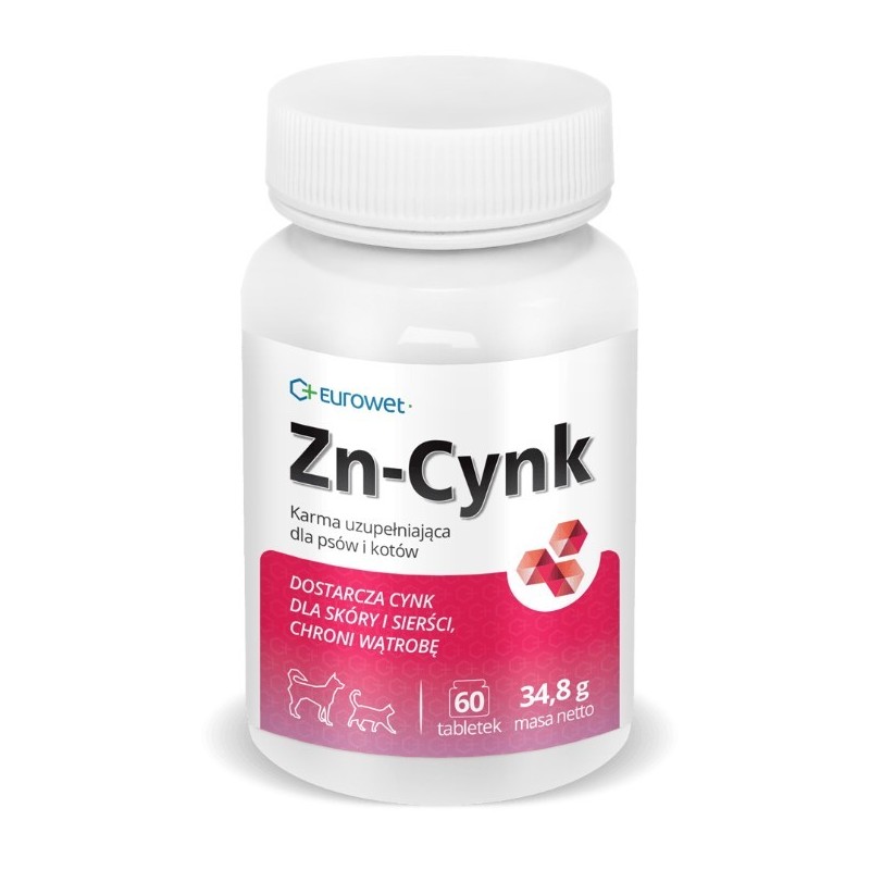 EUROWET ZN-Cynk dla skóry i sierści dla psów i kotów 60 tabl.