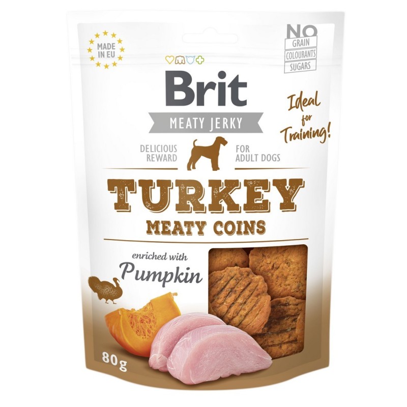 BRIT JERKY Turkey Meaty Coins 200g