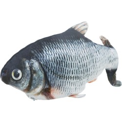 TRIXIE Zabawka z kocimiętką Ruszająca się ryba - Wriggle fish 30 cm, ładowana USB