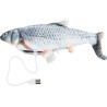 TRIXIE Zabawka z kocimiętką Ruszająca się ryba - Wriggle fish 30 cm, ładowana USB