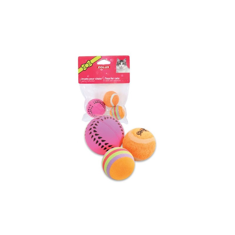 ZOLUX Zabawki dla kota 3 piłki 4cm