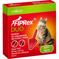 FIPREX DUO Krople - kot i fretka (1 pipeta x 0,5 ml)