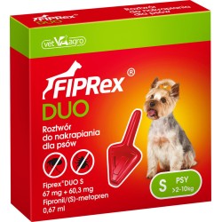 FIPREX DUO Krople S (2 - 10 kg) (1 pipeta x  0,67 ml)