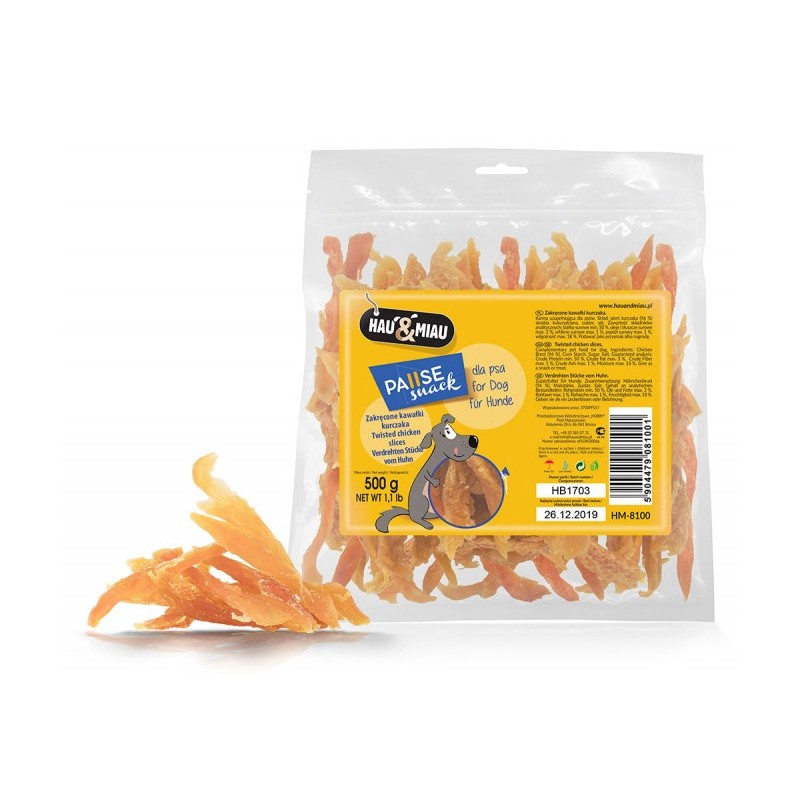 HAU MIAU Zakręcone kawałki kurczaka 500g