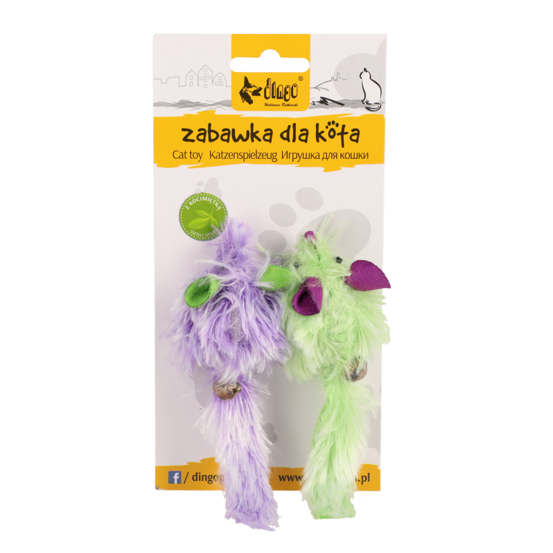 DINGO Zabawka dla kota - Disco myszki 2 szt.