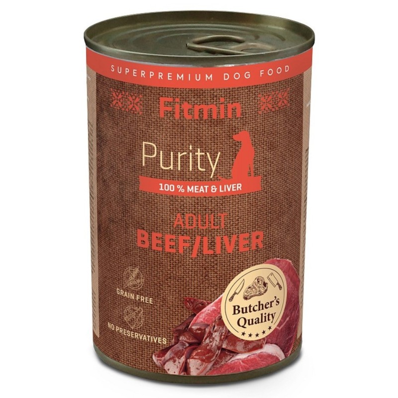 FITMIN Dog Purity Tin Beef / Liver 400g (puszka)