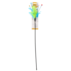 DINGO Wędka dla kota Foxi - niebiesko-zielona