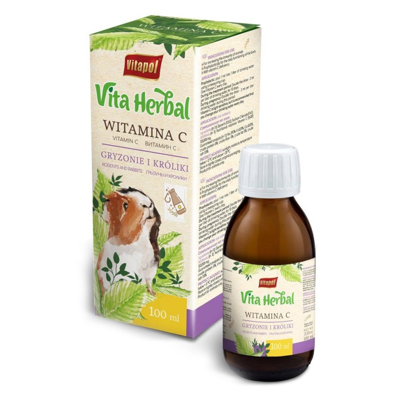 VITAPOL Vita Herbal Witamina C dla gryzoni i królików 100ml PROMO 2 Krótki termin