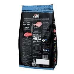 PAN MIĘSKO Cielęcina z przepiórką dla szczeniąt - rozmiar chrupek: L (duży) 20 kg