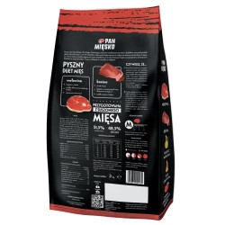 PAN MIĘSKO dla psów Wołowina z koziną - rozmiar chrupek: M (średni) 3 kg