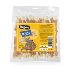 HAU MIAU patyki ze skóry owinięte kurczakiem 500g