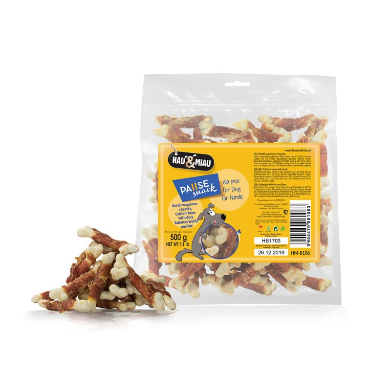 HAU MIAU kostki wapienne z kaczką 500g