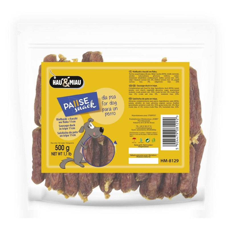 HAU MIAU kiełbaski z kaczki we flaku 11cm 500g