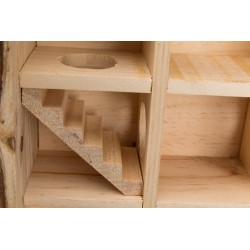 TRIXIE Wieża do zabawy Natural Living 30 × 30 × 10 cm (myszy, chomiki)