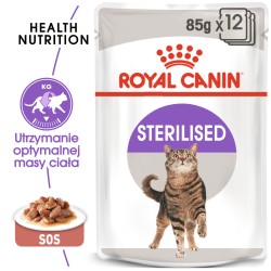 ROYAL CANIN Sterilised Gravy karma mokra w sosie dla kotów dorosłych, sterylizowanych 85g