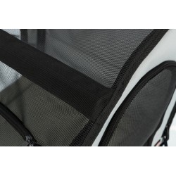 TRIXIE Zabudowany fotelik fotel samochodowy dla zwierząt (44 × 37 × 40 cm) - szary / czarny