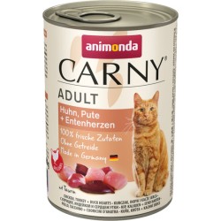 ANIMONDA Carny Adult - Kurczak, Indyk i kacze serca 400g 6x 400g