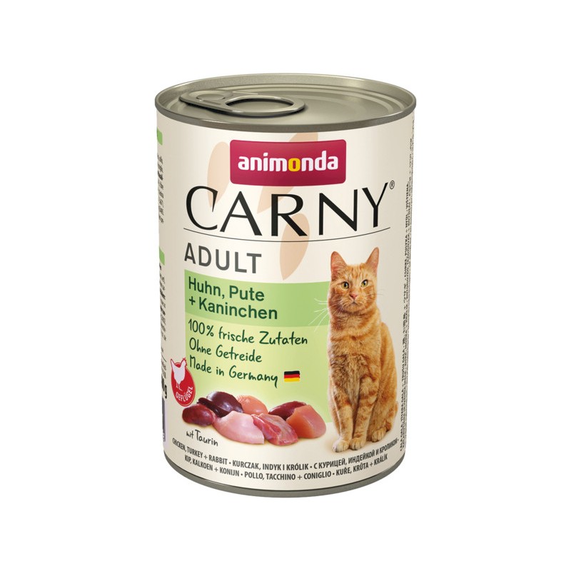 ANIMONDA Carny Adult - Kurczak, Indyk i królik 400g 6x 400g