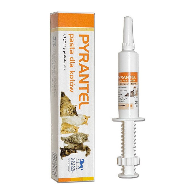 VETOS FARMA Pyrantel - pasta na odrobaczanie dla kotów 5g