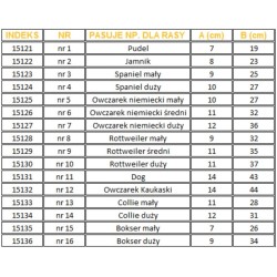 DINGO Skórzany kaganiec dla psa rasy: Spaniel – nitowany Spaniel - mały