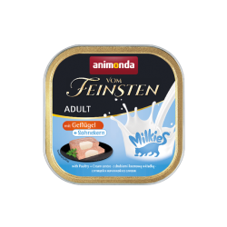 ANIMONDA Cat Vom Feinsten Adult Milkies - Drób i krem 6x 100g
