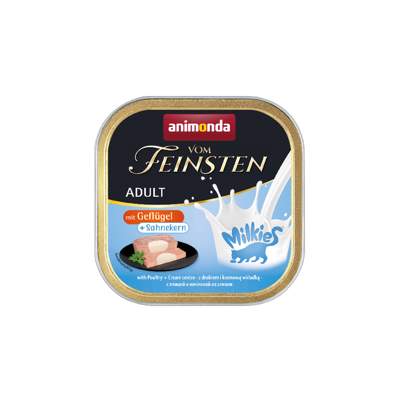 ANIMONDA Cat Vom Feinsten Adult Milkies - Drób i krem 100g