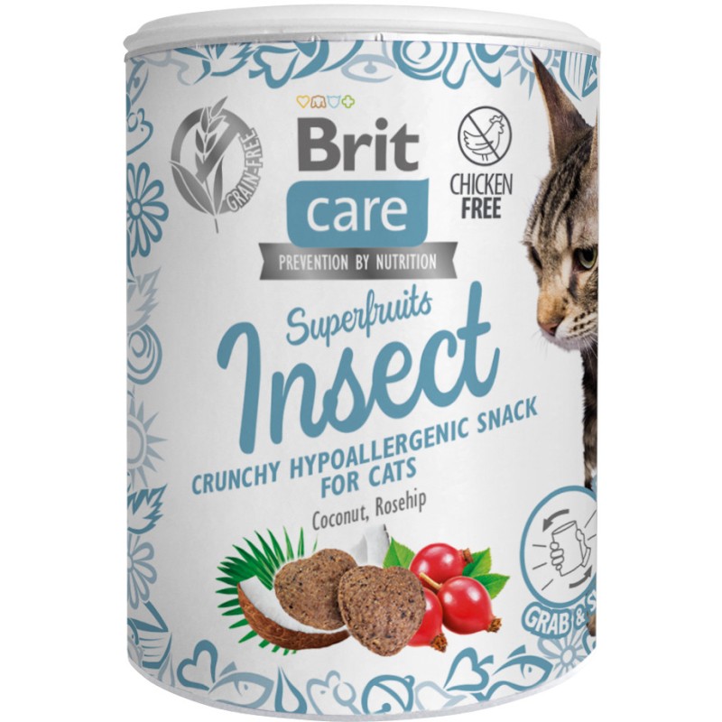 BRIT CARE Cat Snack Superfruits Insect 100g