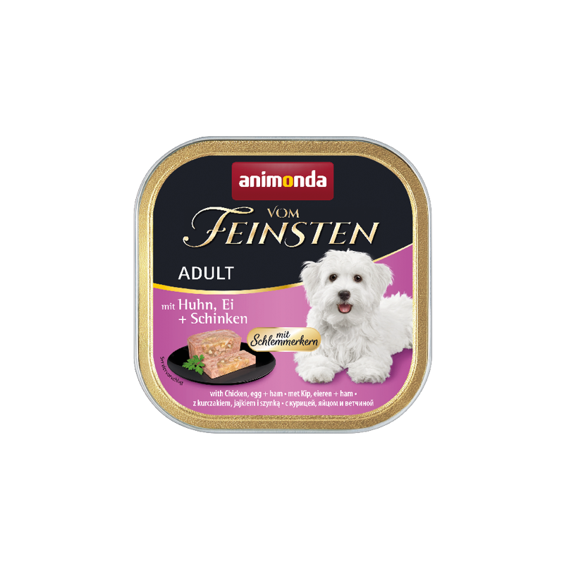 ANIMONDA Dog Vom Feinsten Adult z kurczakiem, jajkiem i szynką 6x 150g