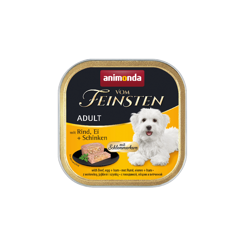 ANIMONDA Dog Vom Feinsten Adult z wołowiną, jajkiem i szynką 44x 150g