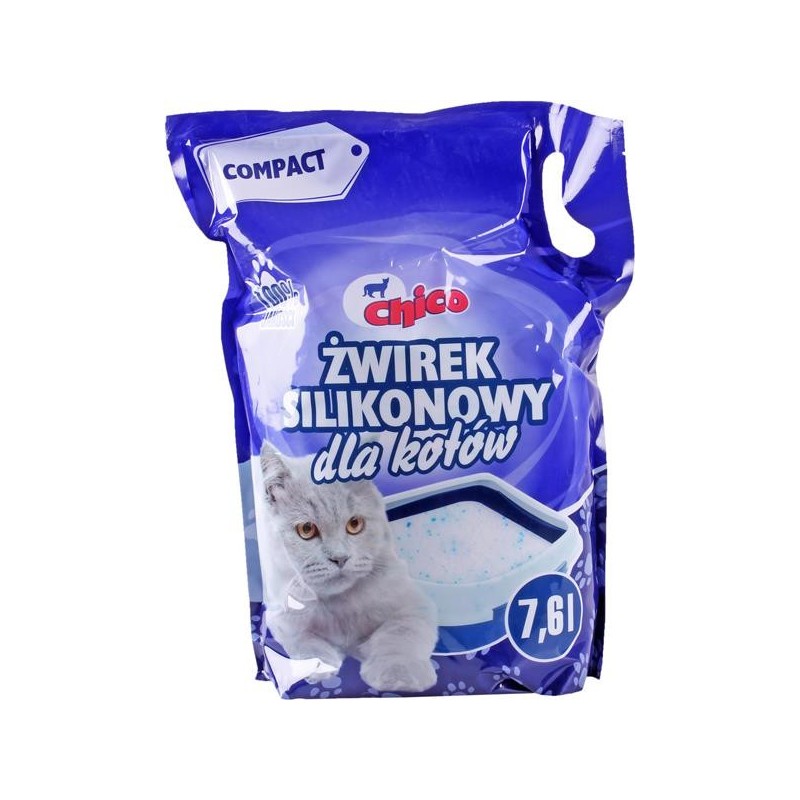 CHICO Żwirek silikonowy - compact naturalny 8x 7,6l