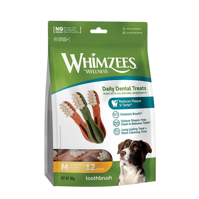 WHIMZEES Gryzaki dentystyczne Szczoteczka M 12 szt.