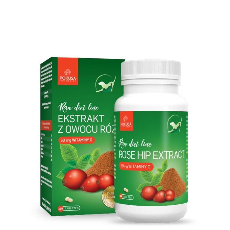 POKUSA RawDietLine Rose Hip extract (Owoc dzikiej róży) 120 tabl.