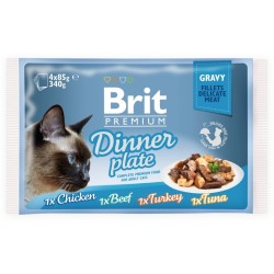 BRIT PREMIUM CAT Dinner Plate Gravy saszetki w sosie (4x 85g)