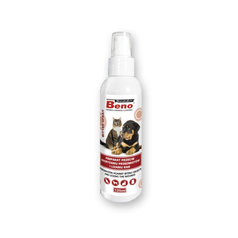 SUPER BENEK Bitter - Spray Przeciw obgryzaniu przedmiotów i lizaniu ran 125ml