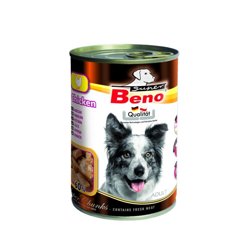 SUPER BENO Pies Chunks - Kawałki w sosie z kurczakiem 415g