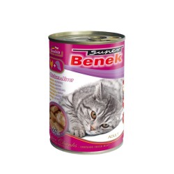SUPER BENEK Kot Chunks - Kurczak z wątróbką 415g