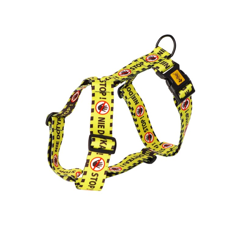 DINGO Szelki dwupaskowe Guard City - Nie Dotykaj L 55 - 100 cm