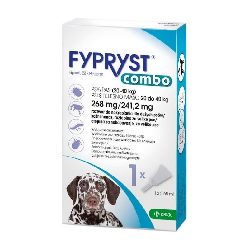 KRKA Fypryst Combo 20 - 40 kg 1x 1 pipeta