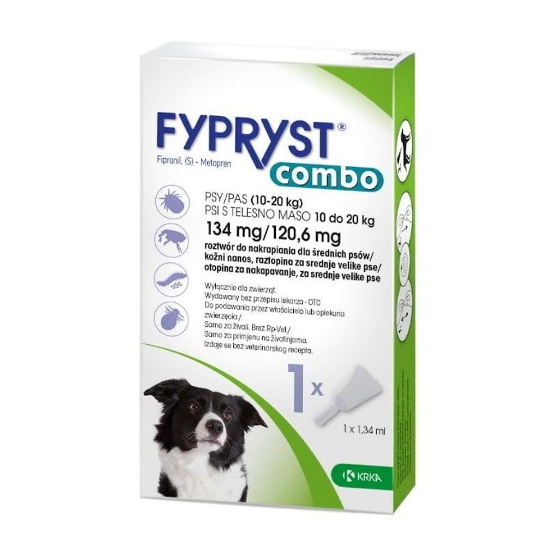 KRKA Fypryst Combo 10 - 20 kg 3x 1 pipeta