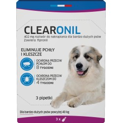 FRANCODEX Clearonil dla bardzo dużych psów powyżej 40 kg - 402 mg x 3 pipety