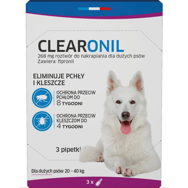 FRANCODEX Clearonil dla dużych psów (20-40 kg) - 268 mg x 3 pipety
