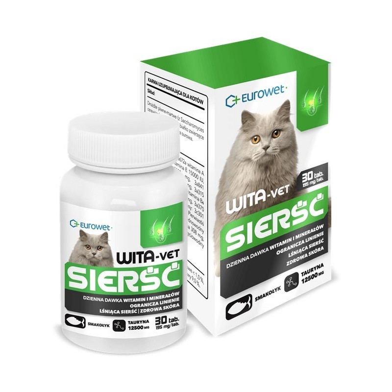 EUROWET Wita-Vet Sierść - kot 30 tabl.