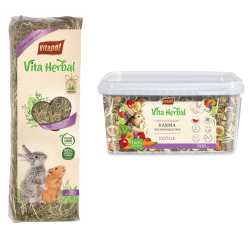 VITAPOL Vita Herbal Karma pełnoporcjowa dla królika 900g (wiaderko) plus sianko